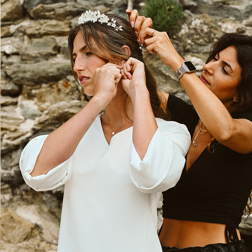 chignon bas mari&eacute;e